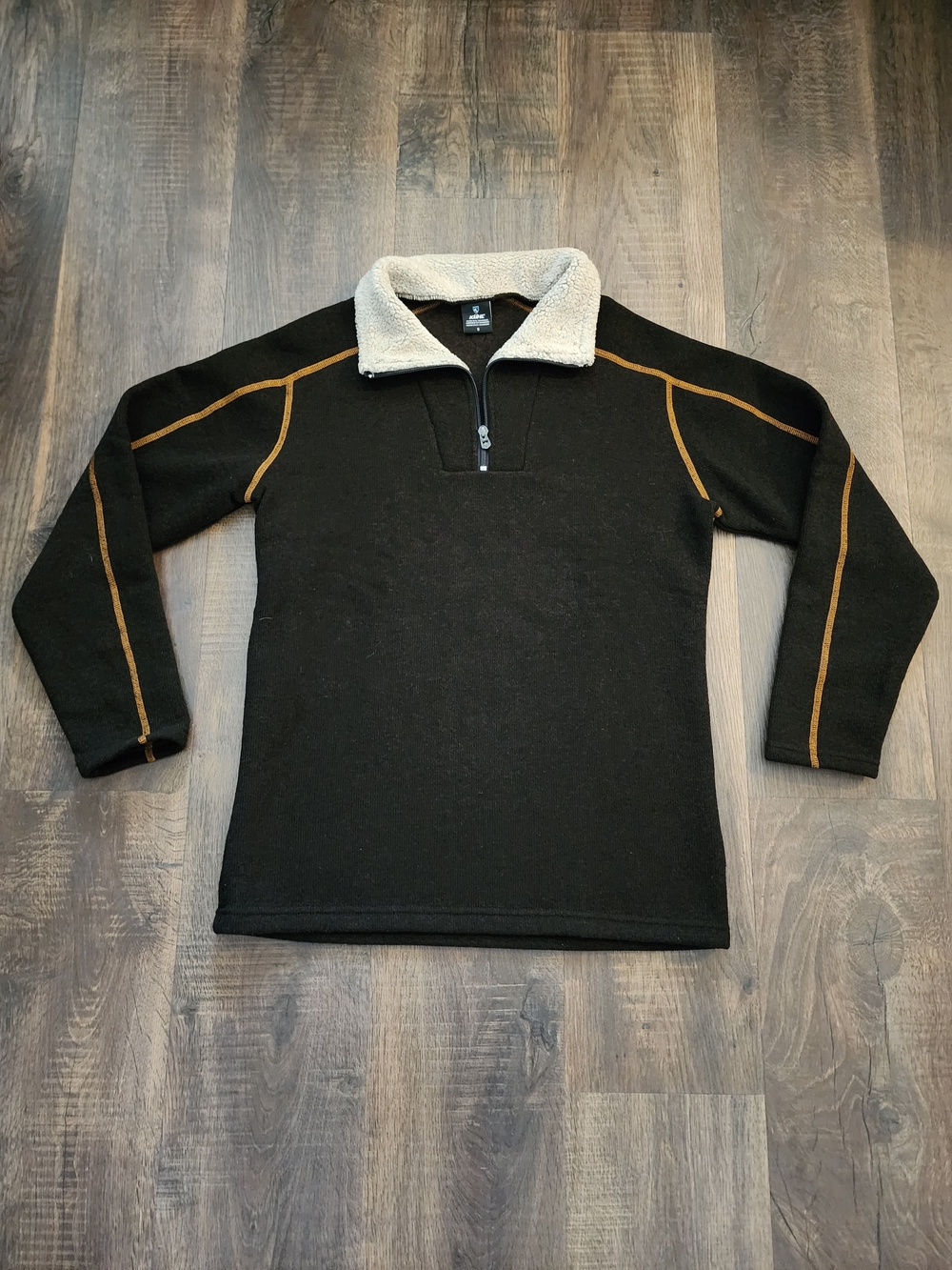 KUHL Europa 1/4 Zip Alfpaca Fleece Pullover Sweater Brown Men’s Medium